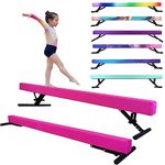 Seliyoo Adjustable Balance Beam for Kids - 8FT gymnasitcs Beam - high and Lower Floor Beam for Gymnastic Center Gymnastics Equipment for All Gymnastics Skills Training at Home & Gym