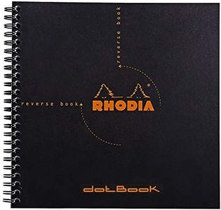 Rhodia Wirebound 2-in1 Notepad & Notebook Dot Grid Reverse Book, Black