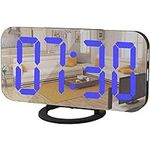 Digital Alarm Clock,Mirror Surface 