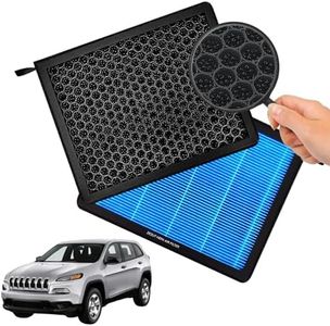 Honeycomb Structured Activated Carbon Cabin Air Filter, Durable and sturdy,CF12000 Compatible with Chrysler 200 2015-2017 & Jeep Cherokee 2014-2018, 2.4L 3.6L (1 PACK)