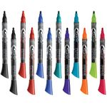 Quartet Dry Erase Markers, EnduraGlide, Fine Tip, Bold Color, Assorted Classic and Neon Color, 12 Pack (5001-21M)