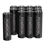 POWEROWL Rechargeable AA Batteries, 2800mAh High Capacity Double A Batteries 1.2V NiMH Low Self Discharge (Pack of 12)