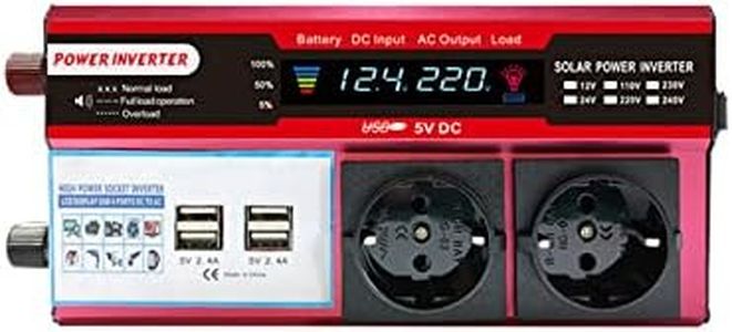 YaSao Solar Power Inverter High Efficiency Pure Sine Wave Inverter Home Car RV Solar Power Converter with LCD Display 1500W