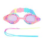 YUENREE Girls Swimming Goggles - Bling Swim Goggles for Girls Ages 3-14 - No Leak, Anti-Fog, UV Protection - with Hard Travel Case- Rainbow
