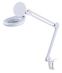 Stanz (TM) Professional Magnifier CLAMP LAMP Magnifying 60 LEDs Light 5" Glass Len 5 Diopter for Workbench 5600K-6000K Daylight Bright