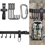 ishenkea Tree Saddle with 1 Locking Carabiner,Bow Hunting with 4 Metal Hooks,Saddle Hunting Accessories