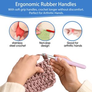 RealPlus Crochet Hooks Set – Green Ergonomic Knitting Tools