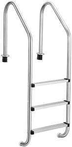 GarveeLife Swimming Pool Ladder, 304 Stainless Steel 3-Step Pool Ladder for In-Ground Pool, Heavy Duty Non Slip Steps, Easy to Install and Climb