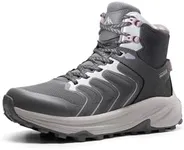 NORTIV 8 Women's Hiking Boots Waterproof with Arch Support Sneakers Walking Outdoor Comfortable Lightweight Boot Echo Mid,Size 8,Dark Grey,NWUMHB2502