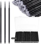 400 Pcs Micro Applicator Brushes,JASSINS Microswabs for eyelash extensions,Disposable 2mm Precision Mascara swab,For Cleaning and Applying Makeup (Black)