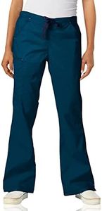 WonderWink Women's WonderFLEX Grace Flare Leg Cargo Pant, Caribbean, Small Tall