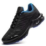 Men's Fashion Sneaker Air Running Shoes for Men Athletics Sport Walking Trainer Tennis Basketball Shoes Black Blue