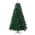 6ft Artificial Christmas Tree Decorations - Xmas Tree with 1200 Tips & Foldable Metal Stand - Holiday Decorative Green Tree for Home Office Indoor Outdoor Decor