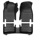 TuxMat - for Mercedes-Benz CLA 2021-2024 Models - Custom Car Mats - Maximum Coverage, All Weather, Laser Measured - This Full Set Includes 1st and 2nd Rows