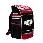 WHACKK Blast Junior 37L|Cricket Kit Bag |1 Pocket for Bat |2 Water Bottle Holders|Upto 10yrs Kids Kitbag |Leg pad Upto 13.75 "|Shoe & Accessories Pockets |Lightweight |Dual Opening (.Red Black)