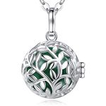 EUDORA Harmony Ball Tree of Life Necklace with Music Chime Wishing Ball Pregnancy Mexican Bola Pendant Necklacefor Women Ladies Jewellery Best Gift, 30"+45"