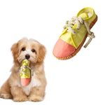 vocheer Dog Chew Toy, Dog Toys to Keep Them Busy Durable Teething Shoe Interactive Squeaky Puppy Toy,Small,Medium Breze, Machine Washable,Yellow