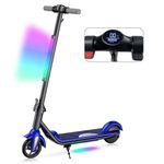 E-RIDES Electric Scooter,6'' Foldable Electric Scooter,Colorful Lights Kids Electric Scooters Max 8Mph,3-5 Miles of Range,Electric Scooter Kids LED Display, E Scooter