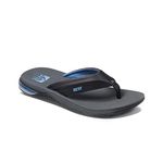 Reef Men's Anchor Flip-Flop, Grey/Blue, 9