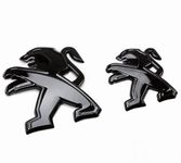 zzbFee Car Logo Emblem Sticker for Peugeot 308/408/508/2008/3008/4008/5008, Stylish Front and Rear Emblem Badge Decoration Auto Exterior Decoration Modified Accessories,Black