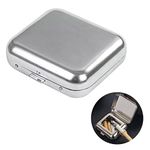 Portable Ashtray Metal Cigarette Pocket Square Ashtray Mini Travel Ashtray with Cigarette Holder Pocket Ashtray for Outdoor Travel Camping Garden Car Bar Use