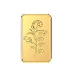 Malabar Gold & Diamonds 24K Gold Bar 10 grams | Gold Coin/Bar 24k 999 Purity | 24 kt Gold Bar for Birthday, Wedding & Diwali Gift, Rose Impression