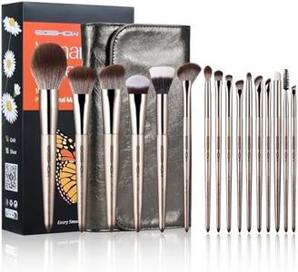EIGSHOW Professional Makeup Brush Set, 16pcs with A Mascara Brush Premium Bristles &Case/Bag Eyeliner Concealer Eyeshadow Foundation Highlight Blending Eyebrow Make up Brushes Set(Monarch Butterfly)