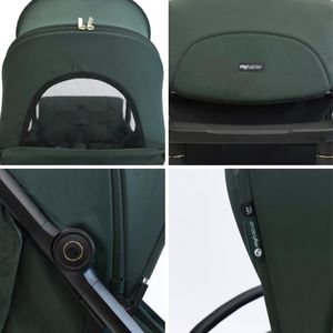 My Babiie MBX7 Autofold Stroller – Forest Green