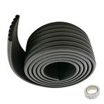 TUKA Multi-Purpose Foam Protector Kit, 2M x 80mm, Universal Anti Collision Protector, Safety of Child Baby Senior | Thick Childproofing Safety Protection Securing Objects and Surfaces. TKD7002 black