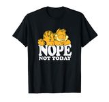 Garfield Nope Not Today Lazy Cat Bold Logo T-Shirt