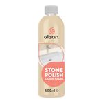 GLEAN Natural Stone Polish Liquid Gloss | 500ml | Stone Colour Restorer for Granite, Marble, Quartz & Ceramic | High Shine Worktop & Floor Polish | Indoor & Outdoor Use | Quartz Worktop Cleaner
