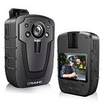 CAMMHD C8-64G 1296P Body Camera with Audio and Video 11-12Hrs Video Record Night Vision IP67 Waterproof Body Mounted Camera with Extended Memory for Outdoor, Law Enforcement, Guard, Travel