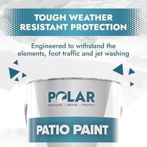 Polar Patio Floor Paint, Anthracite RAL 7016 – 5L UV & Weather Resistant Outdoor Concrete, Stone & Paving