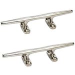 Amarine Made Set of 2 Stainless Steel Open Base Cleat - 8 Inch - 9995S8