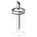 Ikea DOLD Portion Sugar Shaker, Clear Glass, Stainless Steel, 15 cm (6")