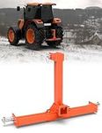 Sulythw 3 Point Trailer Hitch Receiver for Category 1 Tractors, 2" Trailer Hitch 3 Point Attachment Orange with 3000lbs Towing Capacity for Compact Sub-Compact Tractors BX Kubota, John Deere