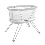 Fisher-Price Baby Bassinet Bedside Sleeper with Sound Detection and Customizable Lights, Music and Sounds for Newborns, Luminate Bassinet, GXL76