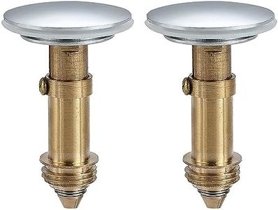 tunghey 2Pack Bathroom Sink 36mm Drain Hole, Bathroom Sink Drain Stopper, Universal Pop-Up Bounce Drain Plug Filter, Brass Sink Drain Strainer, Push Type Bathtub Stopper Sink Plugs (36MM)