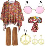 Coxeer 70s 60s Hippie Accessories S