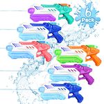 6 Pack Water Gun Squirt, Super Water Soaker Blaster Guns for Kids Adults Long Shooting Range, Ideal Toys Gifts for Boys Girls Summer Pool Beach Outdoor