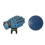 Futaba Gloves Shape Golf Hat Visor Clip With Magnetic Golf Ball Marker - Blue