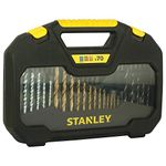 STANLEY STA7184-XJ Titanium Drill Bit Set (70pc) (Yellow & Black)