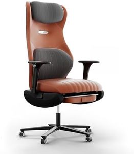 Frido ErgoLuxe Executive Chair | Premium Ergonomic Office Chair with Integrated Lumbar Support | 3D Adjustable Armrests, Retractable Footrest & 145° Reclining | High Back Computer Chair | Tan