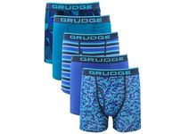 Men's Boxers Shorts (5 Pack) Multipacked Underwear Gift Set | Comfortable Stretch Cotton Mens Trunks, Colourful & Black Underpants Briefs (UK, Alpha, L, Regular, Regular, Blue Assorted)