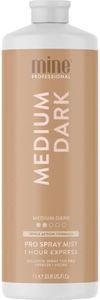 MineTan Spray Tan Solution | Medium Dark Sunless Tanning Solution for Subtle Bronzed, Glowing Finish, Fast-Drying, Hydrating & Tropical Coconut Scent, Salon Professional Formula, Vegan, 33.8 Fl Oz