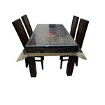 ANS Plastic Dining Table Cover (Golden, 57x88-inches)