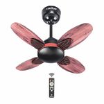 ACTIVA Premium Series Lotus 600 MM Noiseless 850 RPM High Speed BLDC Motor (28 Watts) with Remote control Wood Ceiling Fan With Wooden Finish come with 5 Years Warranty (SmokeWood)