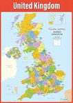 UK Map Geography Poster - EXTRA LARGE - A1 (850mm x 594mm) - Laminated - Secondary School Geography Wall Charts by Daydream Education