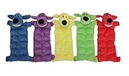 MULTIPET 12-Inch Squeaker Mat Soft Plush Dog Toy with 13 Squeakers, Colors May Vary, Assorted