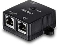 TRENDnet Gigabit Power Over Ethernet Injector, Full Duplex Gigabit Speeds, 1 x Gigabit Ethernet Port, 1 x PoE Gigabit Ethernet Port, Network Devices Up To 100M (328 ft), 15.4W, Black, TPE-113GI